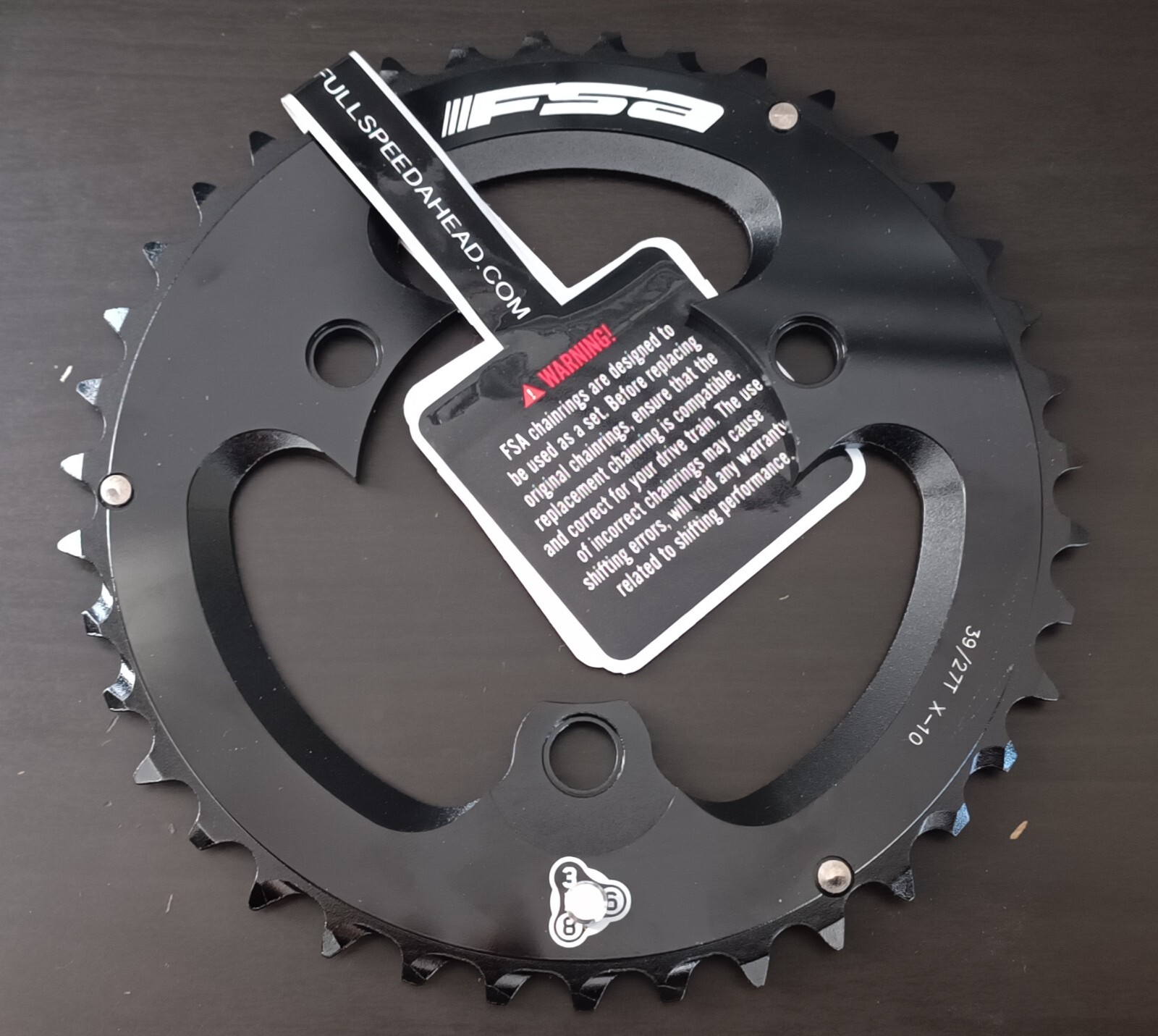 FSA Pro MTB bicycle chainring 39T 86 BCD X10 3 holes bolt 86x39T WA344 380-0539F