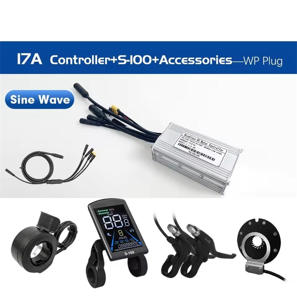 E-bike 17A 26A 30A 3 Mode Sine Wave Controller 36V 48V 250W-1000W w/ Display Set