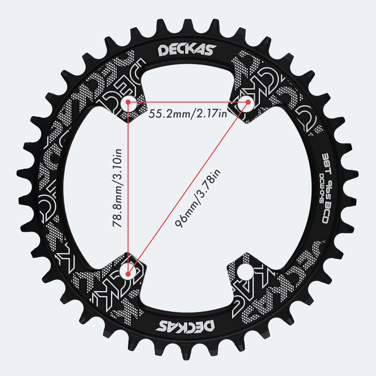 DJC Bike Chainring Asymmetrical 96BCD Narrow Wide Tooth MTB for XT SLX M6000 …