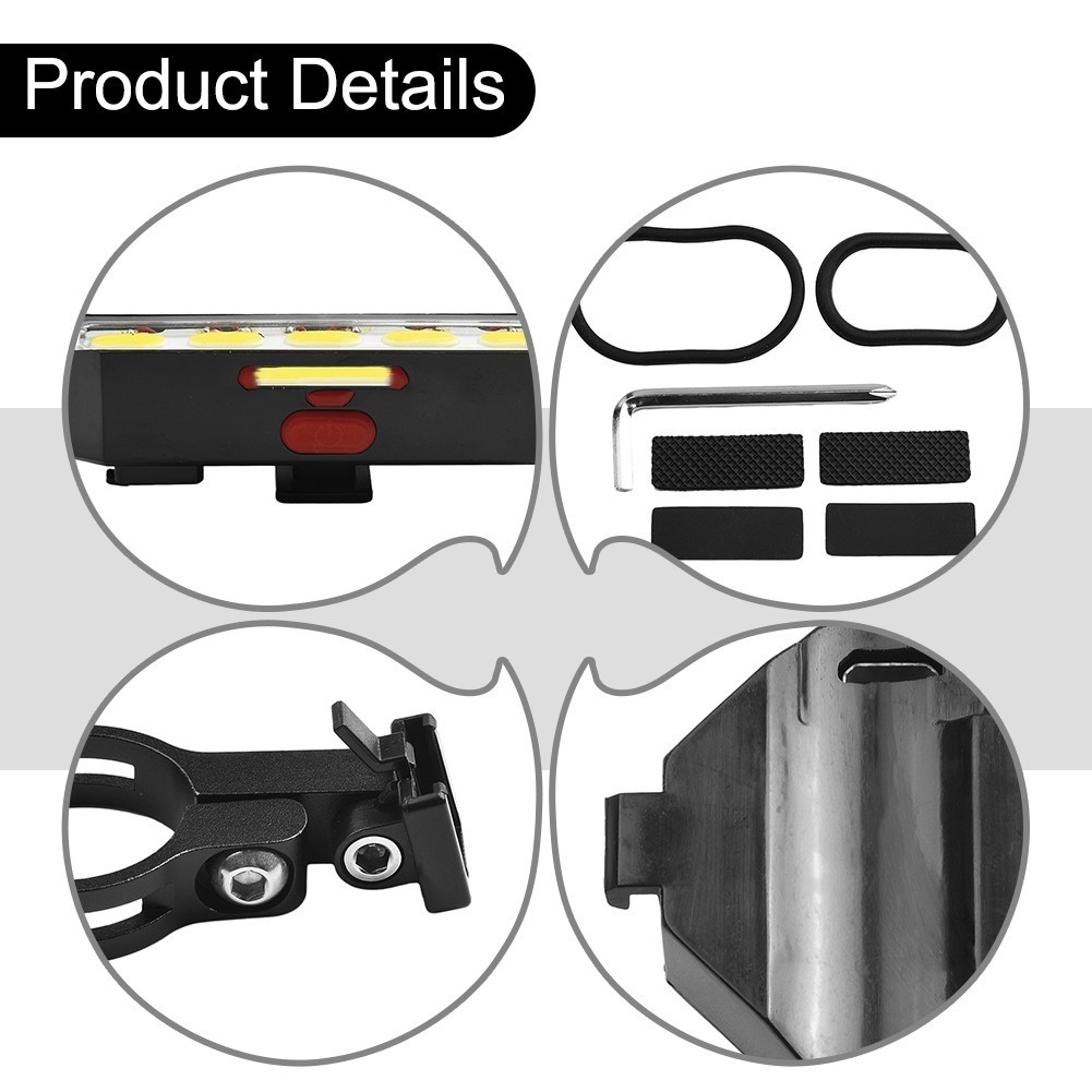 Wireless Remote Control Bicycle Tail Light USB Rechargeable with Safety Modes