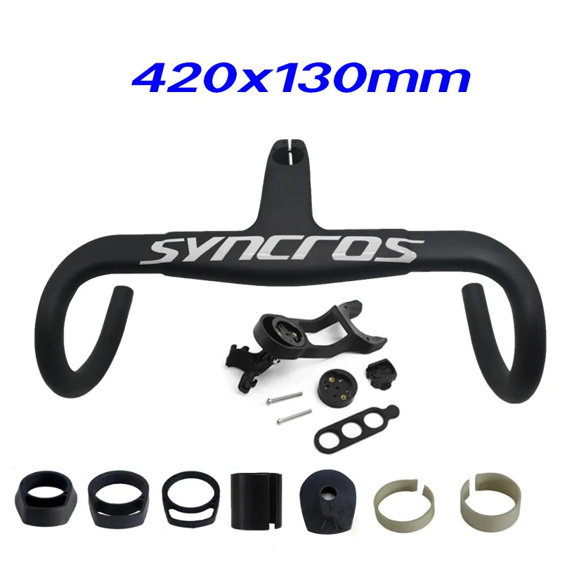 Road Bike Carbon Handelbar with Stem Part 28.6/31.8mm 390/400/420/430mm Drop Bar