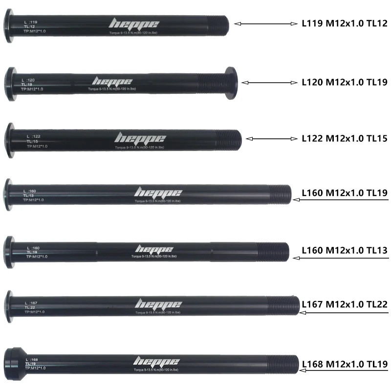 MTB Road Bike Thru Axle Front Fork Shaft Skewers Rear Hub Thru Axle 12X142 12X14