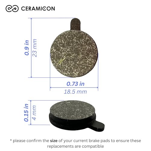 2 Pieces Diameter 0.73in/18.5mm ​Universal Electric Scooter Brake Pads