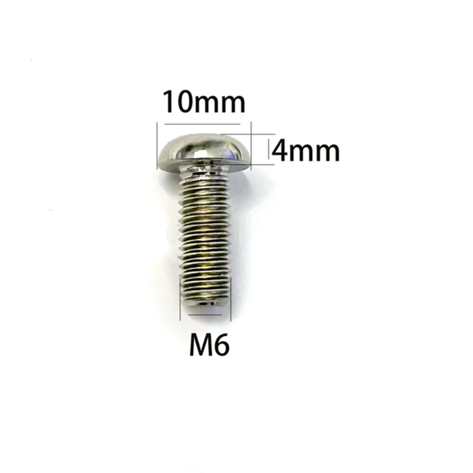 Titanium Bolts M6 Button Head Torx Screw 10 15 20 25 30 35mm 6pcs/package