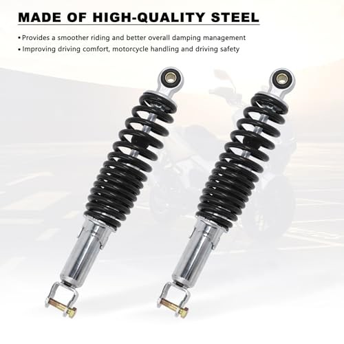 Minho Motorcycle Dual Rear Shock Absorbers with Adjustable Spring Preload 290mm