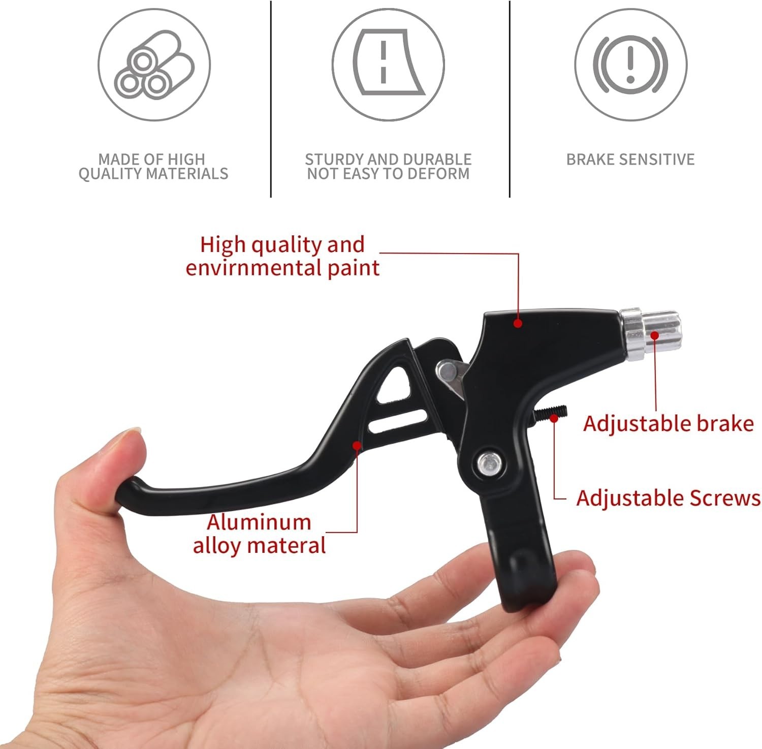 Auto-Repositioning 2.2cm Bike Brake Levers – Lightweight & Ambidextrous Handling