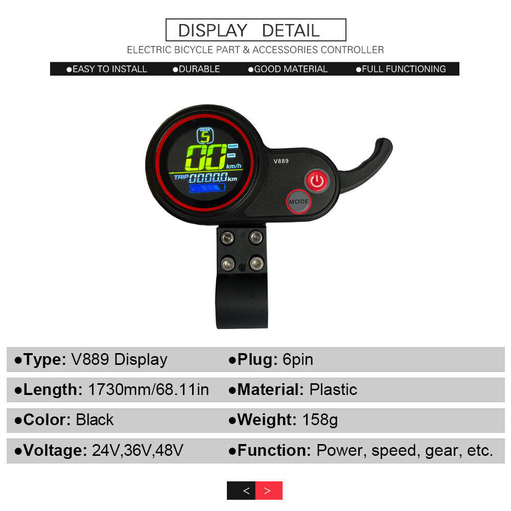 Ebike Electric Bicycle 17A 26A 30A 24V/36V/48V Controller for 250W-1000W Motor