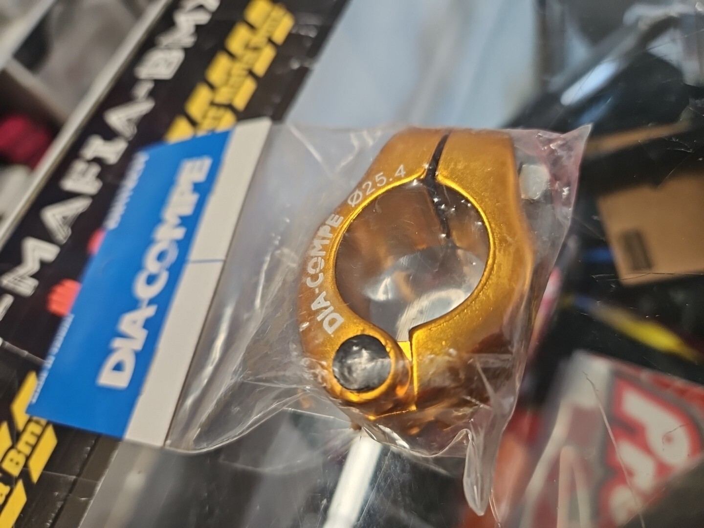 DIA-COMPE SEAT POST CLAMP Gold 25.4mm 1″ Fit 7/8″ Seatpost SE GT bmx bike new