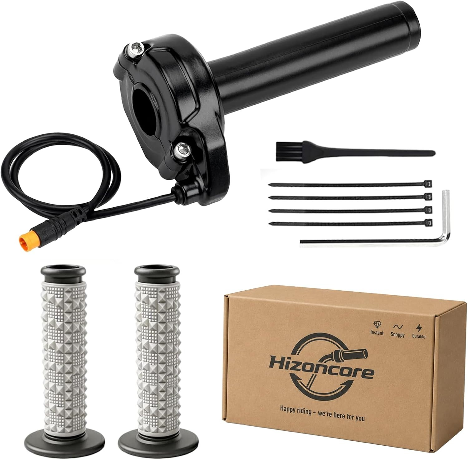 Ebike Full Twist Throttle for Macfox, 3 Pin Surron Style Throttle Grip Kit 12V-7