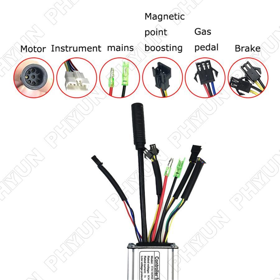 48V/36V 15A Controller For 50W 350W Brushless Motor Electric Bicycle KT Display