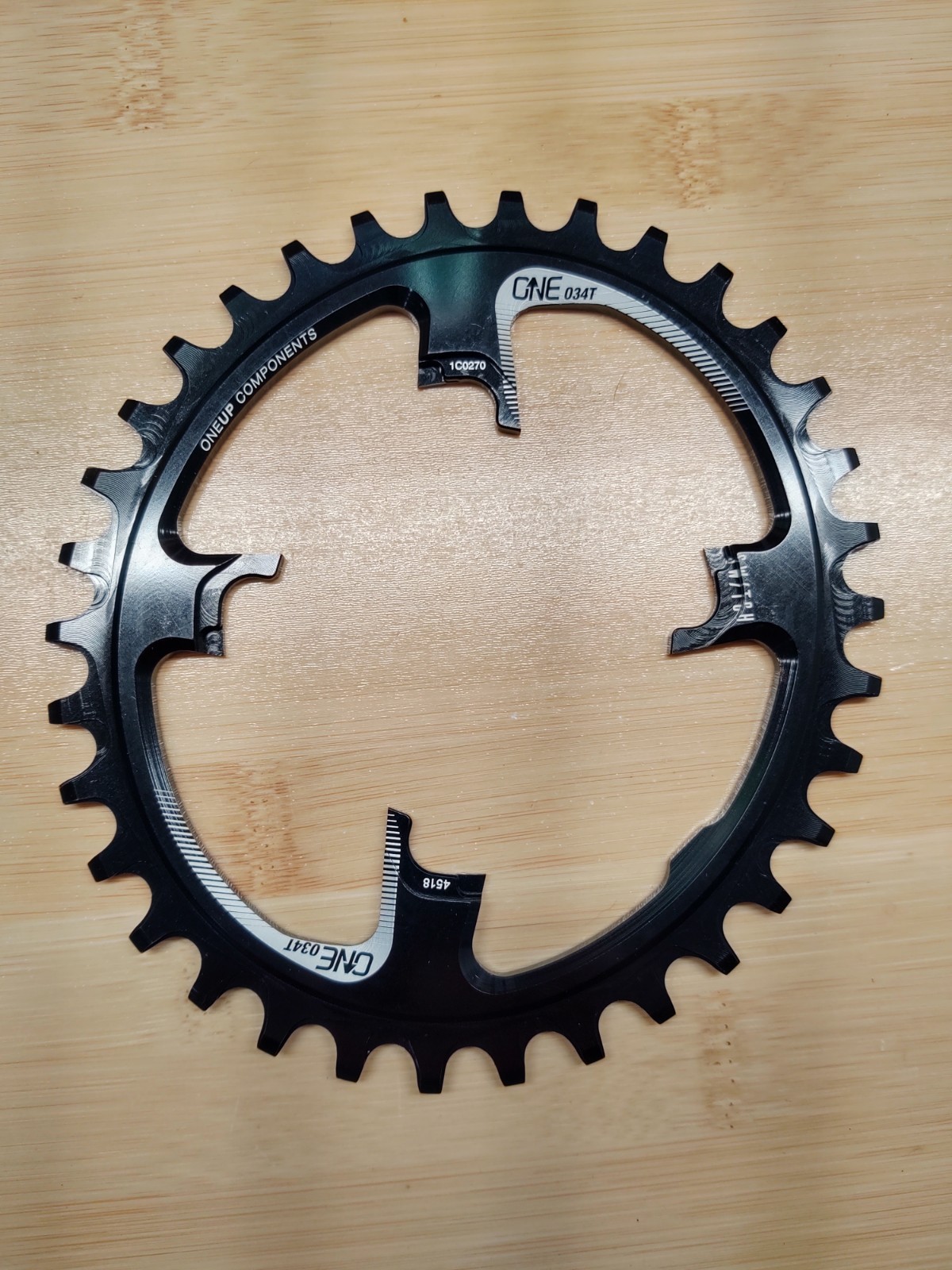 OneUp Switch Oval Traction Chainring Black 34T, New