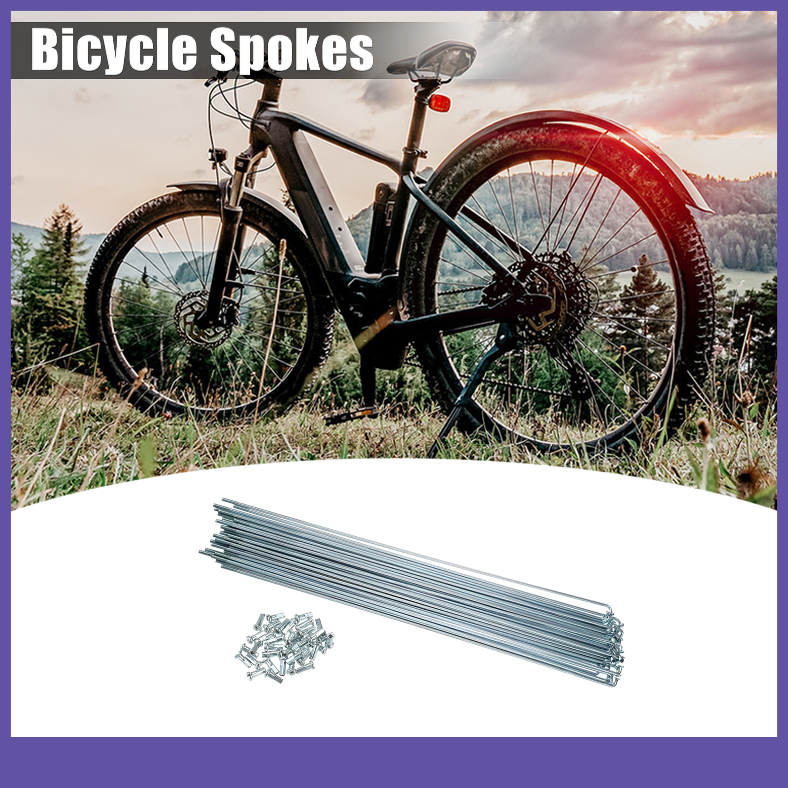 THIRTY SIX 14G J Bend 260mmx2mm Bike Bicycle Spokes with Nipples Steel Universal