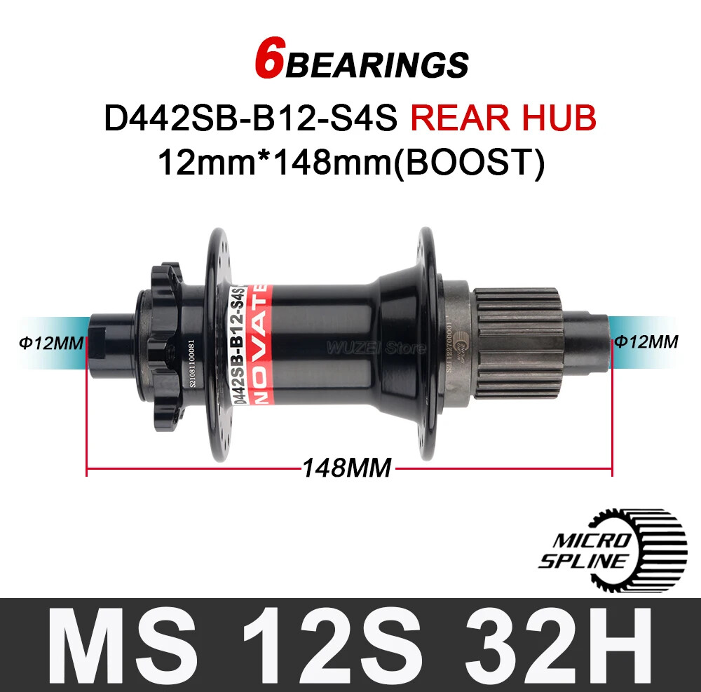 32 Holes Mtb Bicycle Hub Axle Boost Front 2 Rear 6 Bearings Bicycle Hub