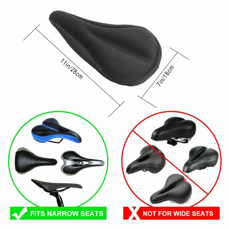 Bicycle Silicone 3D Gel Saddle Seat Cover Comfort Pad Padded Soft Cushion New