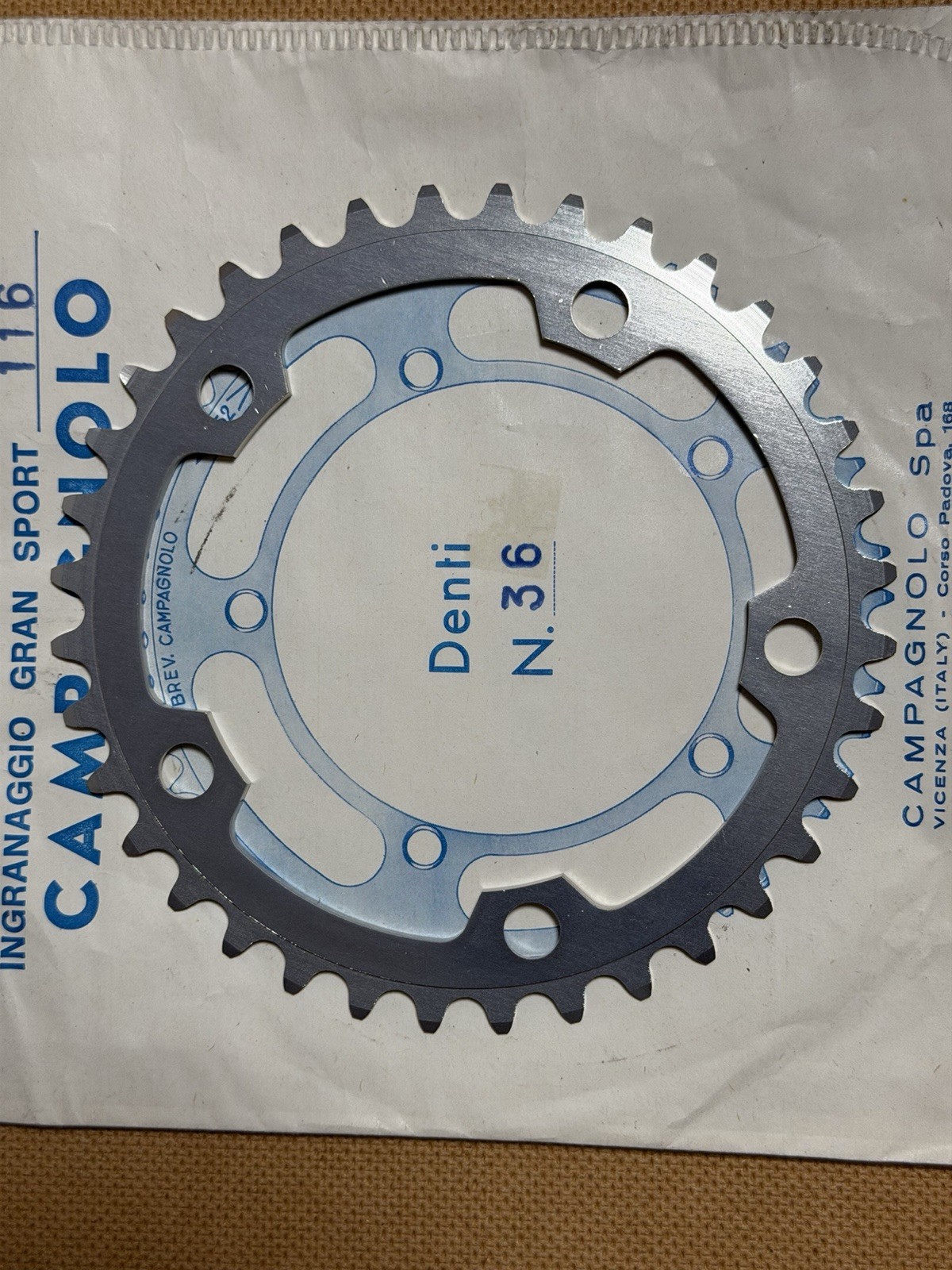 NOS Vintage Campagnolo Gran Sport 36T Chainring 116 BCD For GS Triomphe Victory