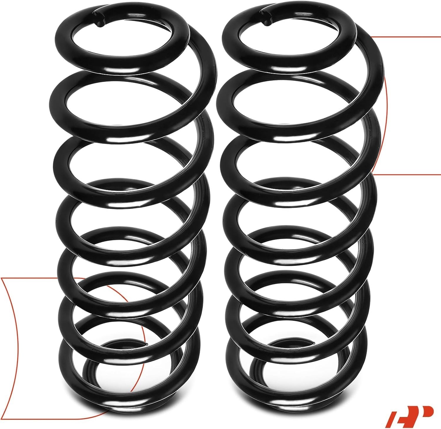 2Pcs Rear Suspension Coil Spring Set Compatible with Audi A4 Quattro 2009-2012,