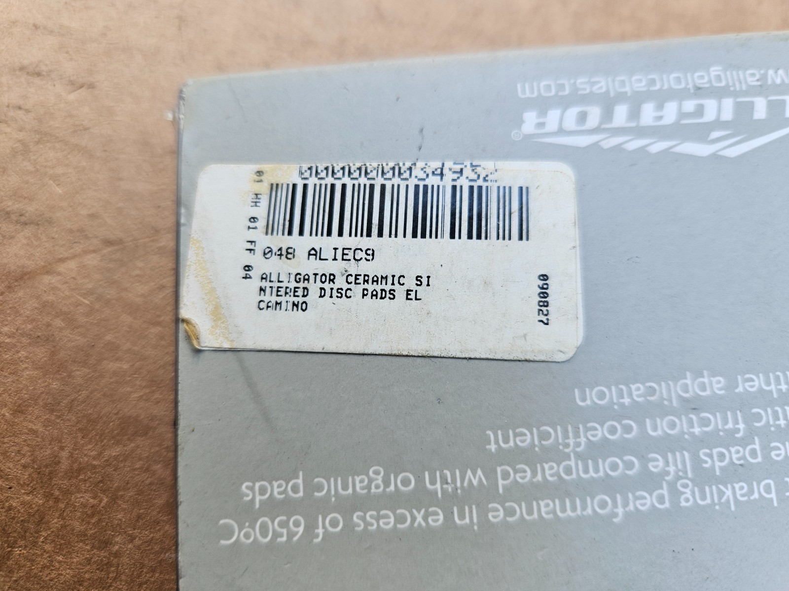 NOS Alligator Ceramic Mountain Bike Disc Brake Pad Set Hayes El Camino (1 Set)