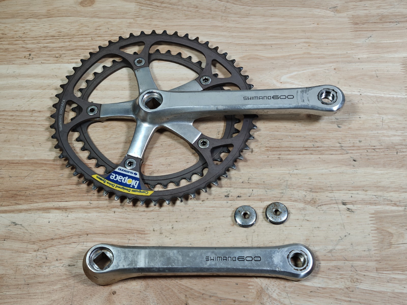 Shimano 600 FC-6207 175mm 52/42T Biopace Crankset 2x / Double