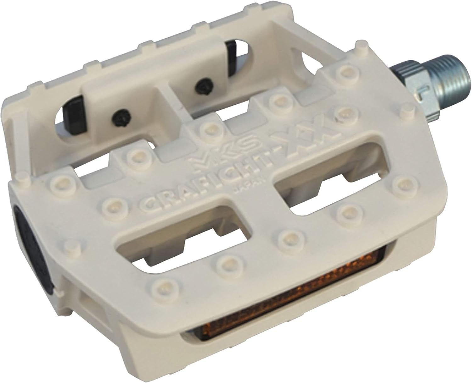 MKS Grafight-XX Pedals 9/16″ Concave Fiberglass/Composite Body White from Japan