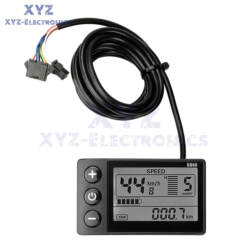36V 48V 64V 40A 30A 20A Brushless Motor Controller E-Bike S866 LCD Display Meter