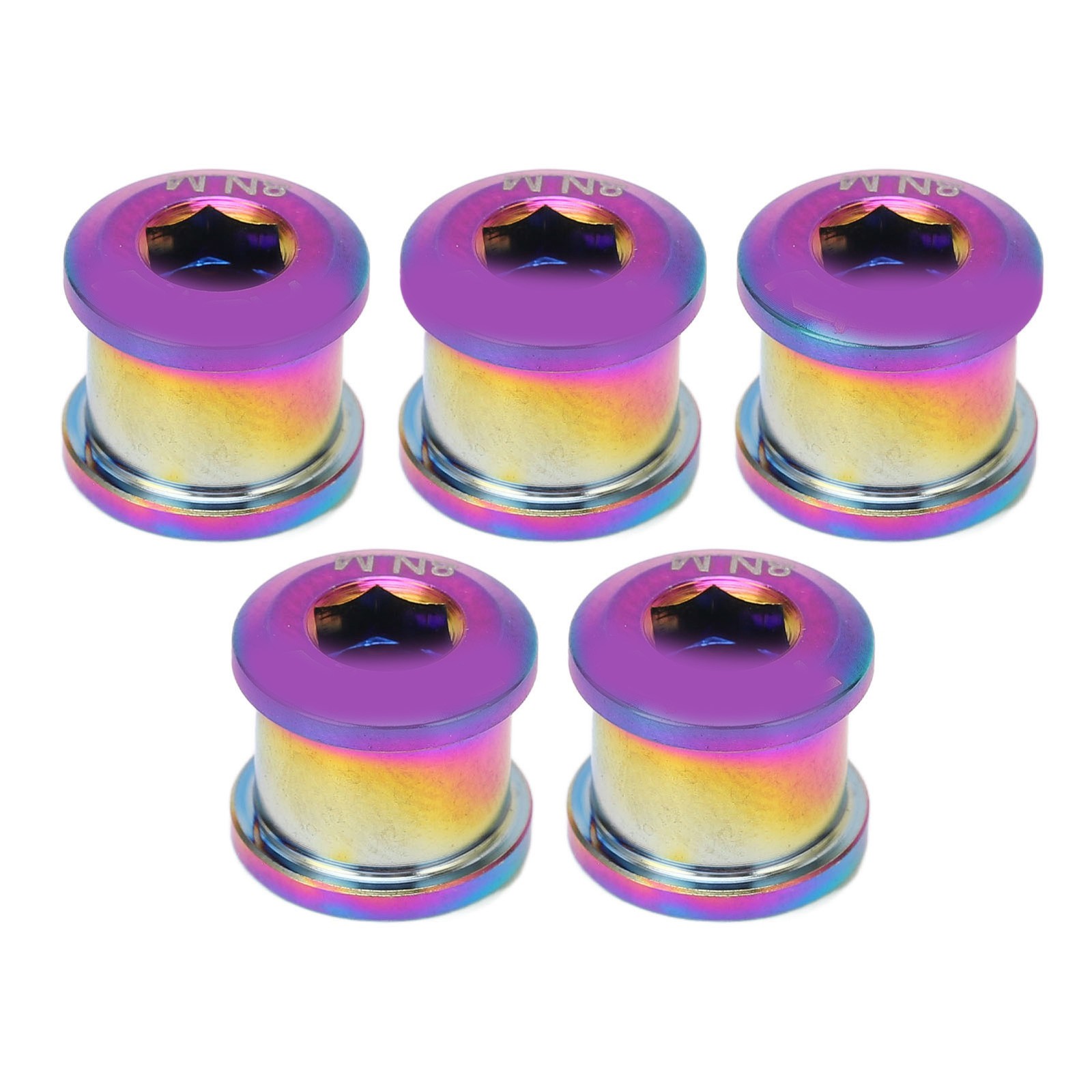 5Pcs 6.5mm Bike Single Chainring Screw Titanium Alloy Rust Protection Cycling