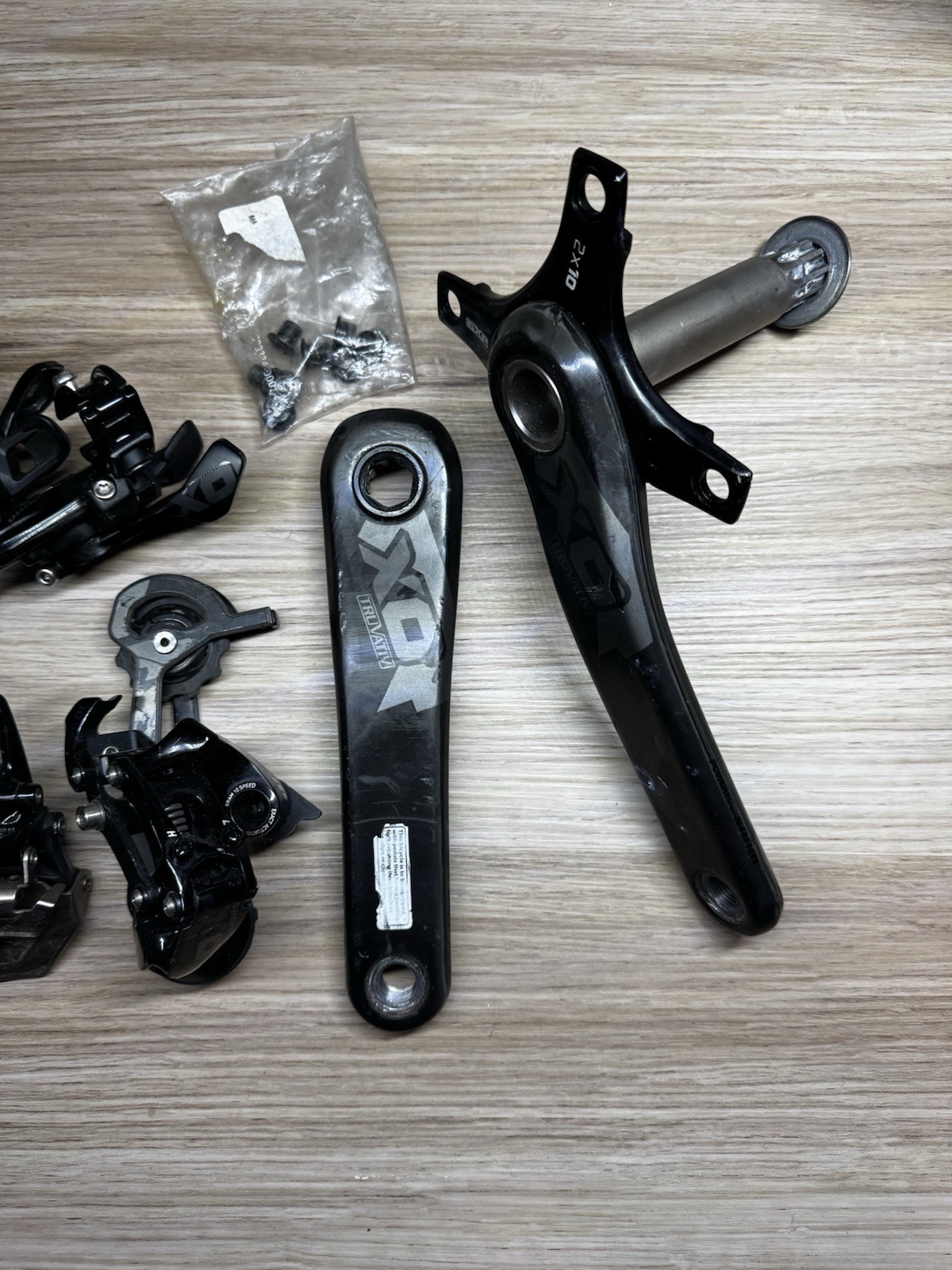 SRAM X0 2×10 Drivetrain Set – Shifters, FD, RD, Crankset (No Chainrings)