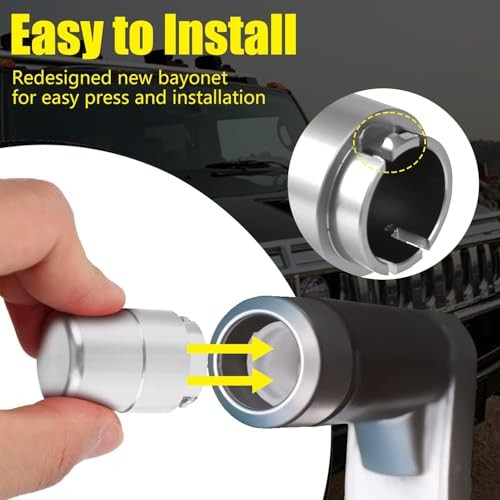 Transmission Shifter Button Knob Gear Shift Handle Button for Hummer H2 Silver