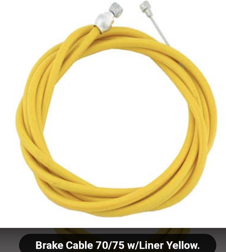 NEW YELLOW BRAKE CABLE FOR BICYCLE HAND BRAKES(MOST COLORS)