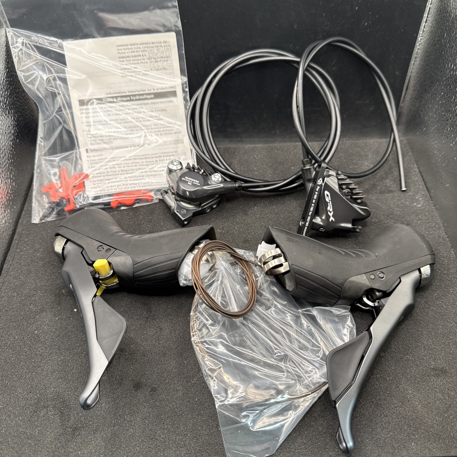 Shimano Grx Rx810 11 speed 2×11 Hydraulic Mechanical Disc Shifter Set 700/1700mm