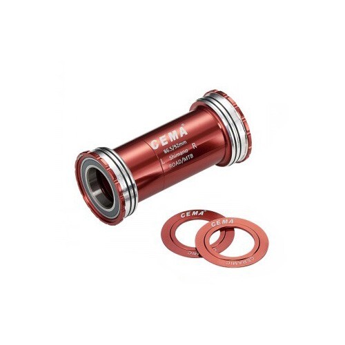 CEMA BB86-BB92 Interlock – W:86,5/92 x OD:41 – Shimano – Ceramic – Red
