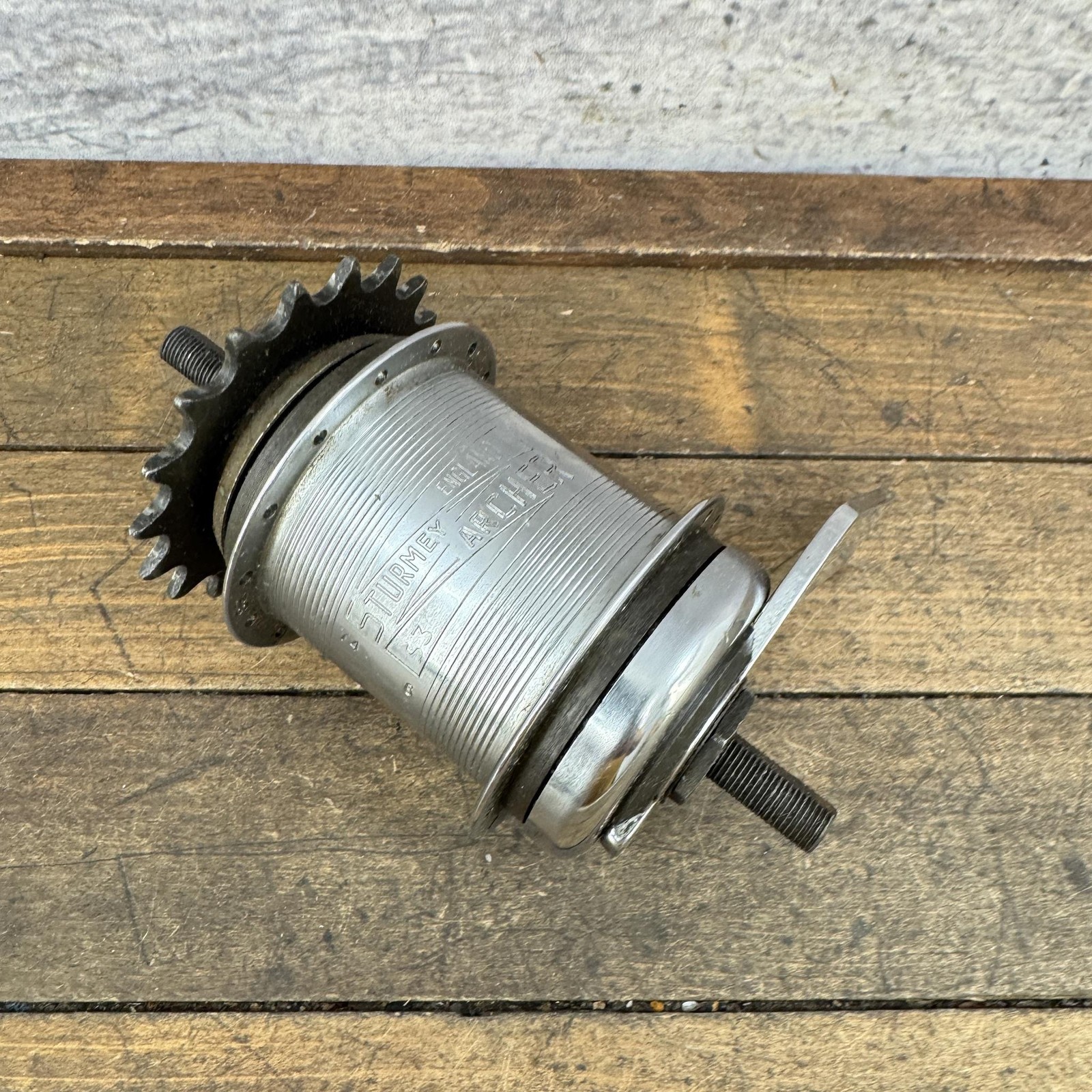 Vintage Sturmey-Archer S3C Rear Hub 28H 3 Speed Nutted Coaster Brake Cruiser 74