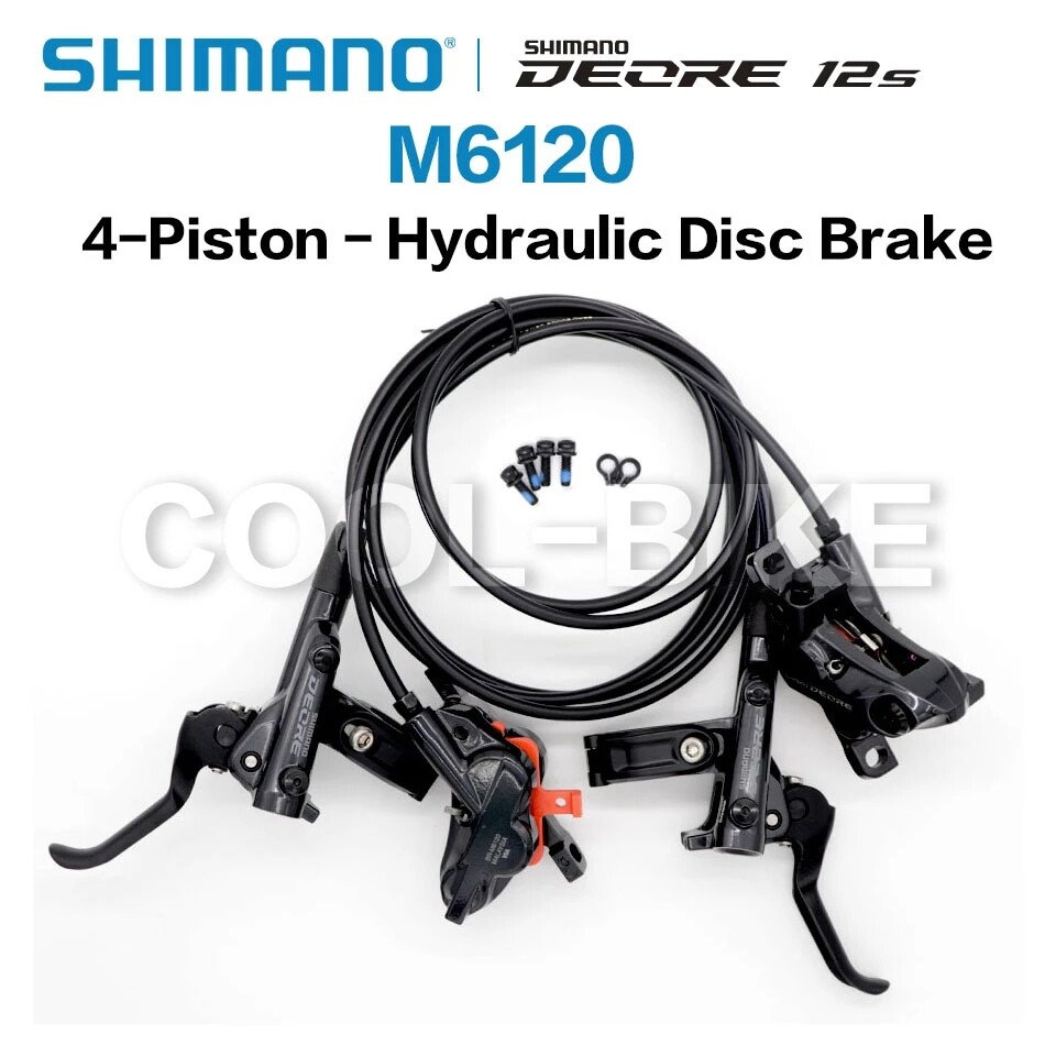 Shimano Deore M6120 BL-M6100+BR-M6120 Hydraulic Disc Brake 4-Pistol w/RT56 Rotor