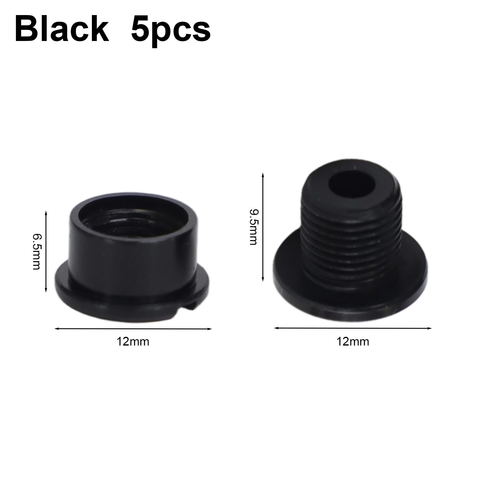 Pack of 5 Lightweight Chainring Bolts Using Strong 7075 Aluminum Alloy Material