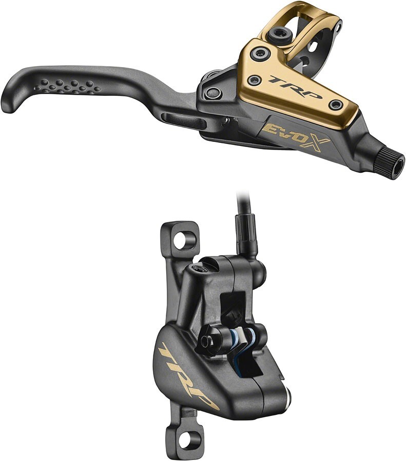 TRP EVO X HD-M9020 Disc Brake, Right/Front or Rear, Post Mount – Gold