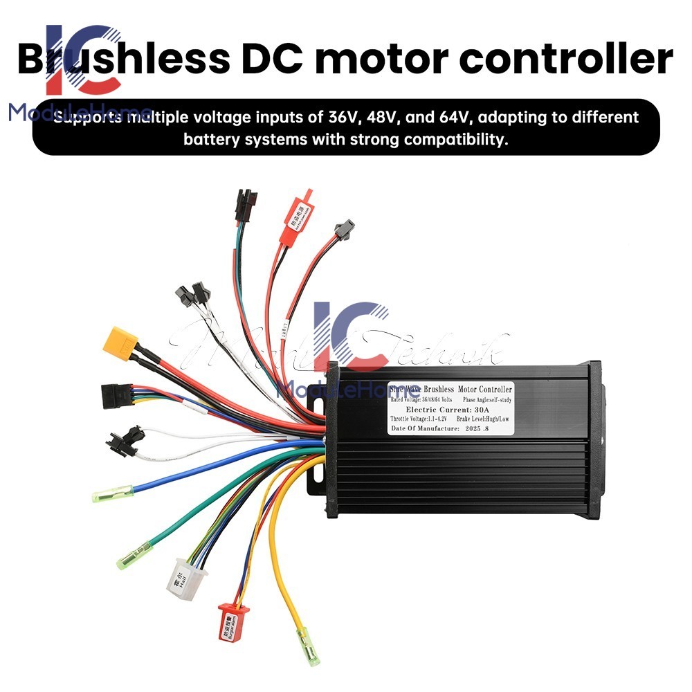 36V48V64V 30A Sine Wave Brushless Motor Controller 750-1500W Driver S866 LCD