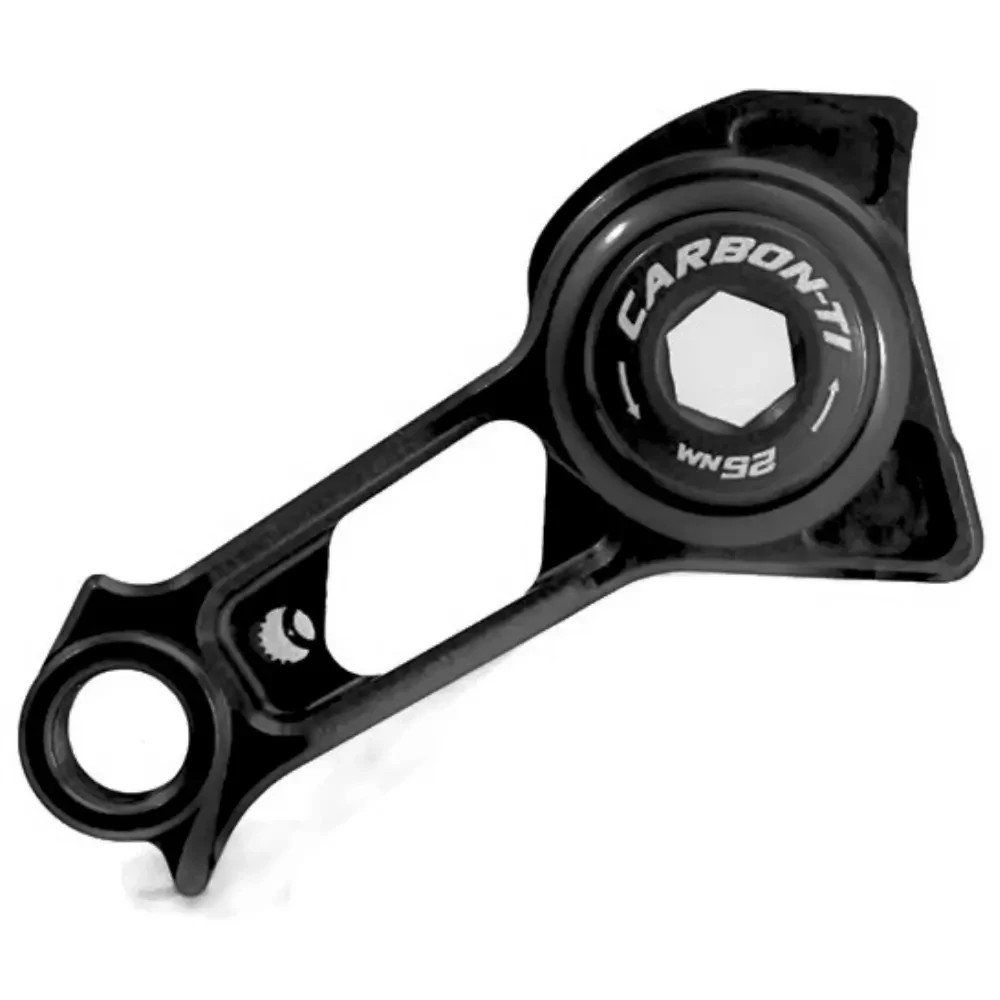 Carbon-Ti X-Hanger Shimano DM Derailleur Hanger. Matte Black