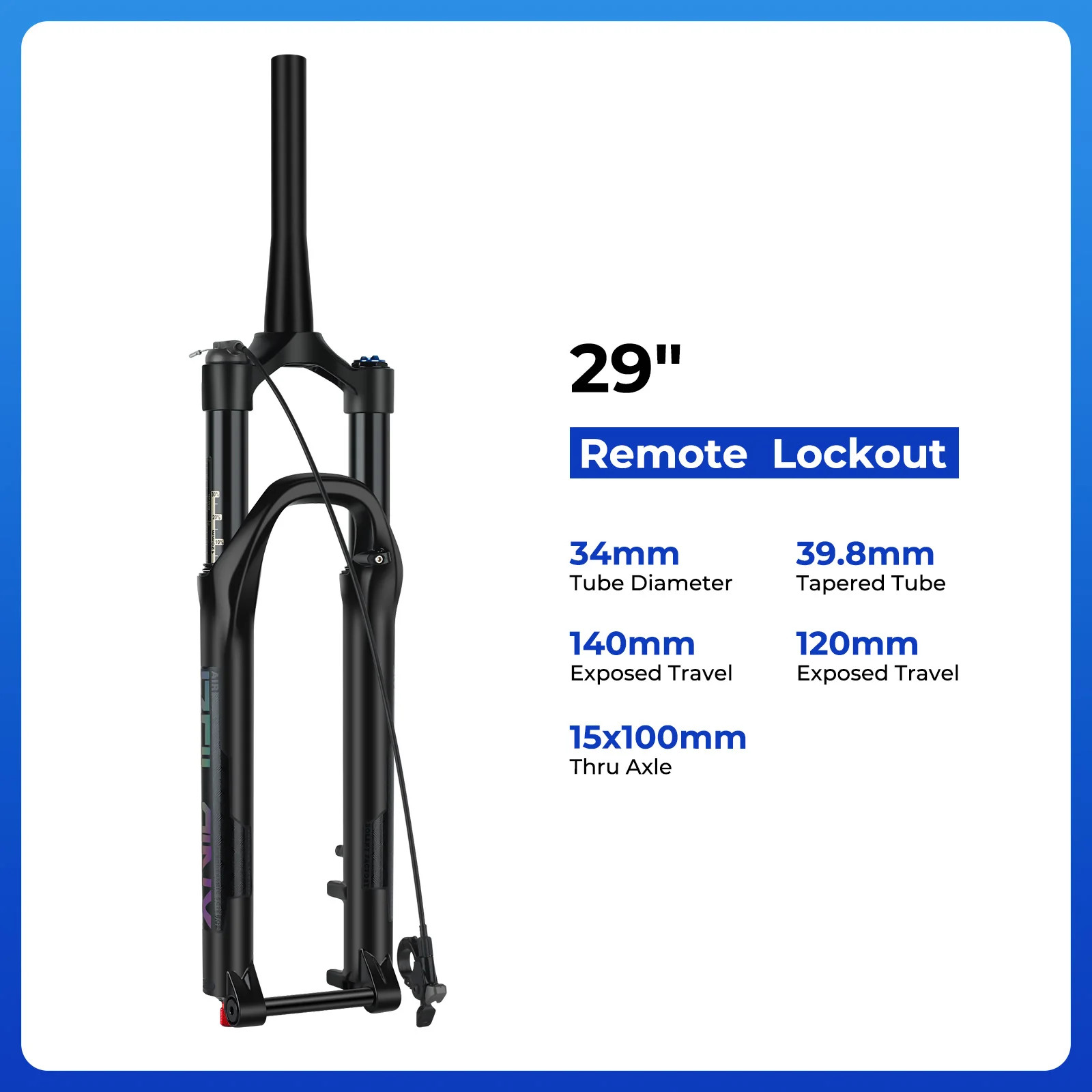 Rebound Adjustment Boost Front Fork 29inch Air Oil Suspension Mountain Bike Fork