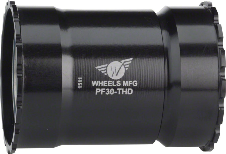 Wheels Manufacturing PressFit 30 Bottom Bracket Threaded Black