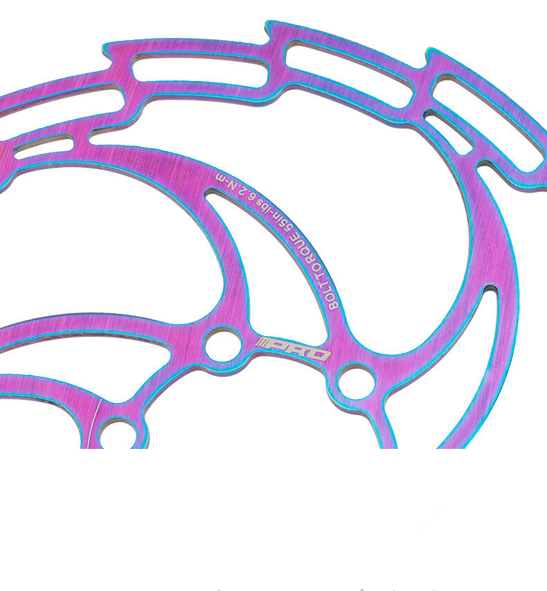 Ultralight Hollow Brake Rotor 160/180/203mm MTB Bike Disc Brake Rotors Colorful