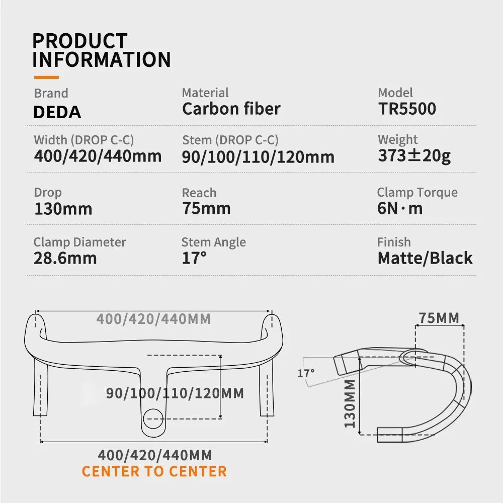 Carbon Road Integrated Handlebar 28.6mm Drop Handlebars with Computer Holder