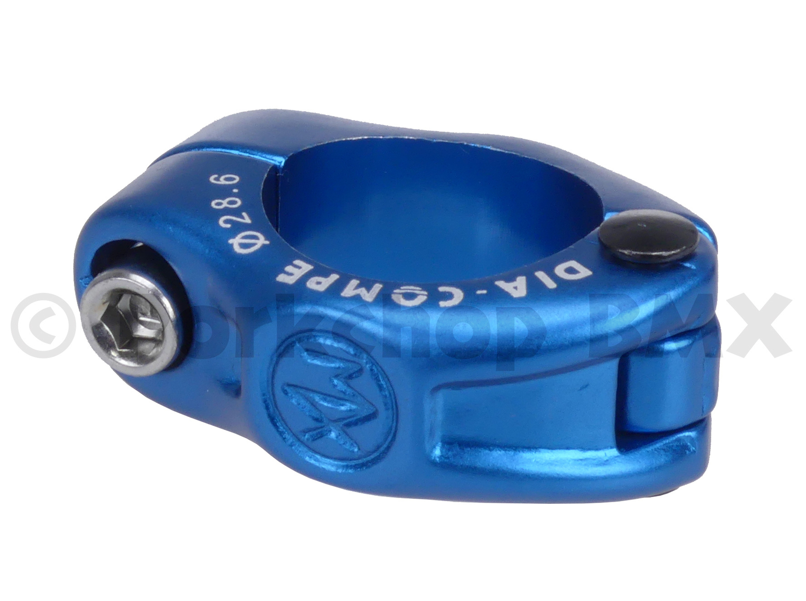 Dia-Compe MX hinged BMX bicycle seat clamp – 28.6mm (1 1/8″) DARK BLUE