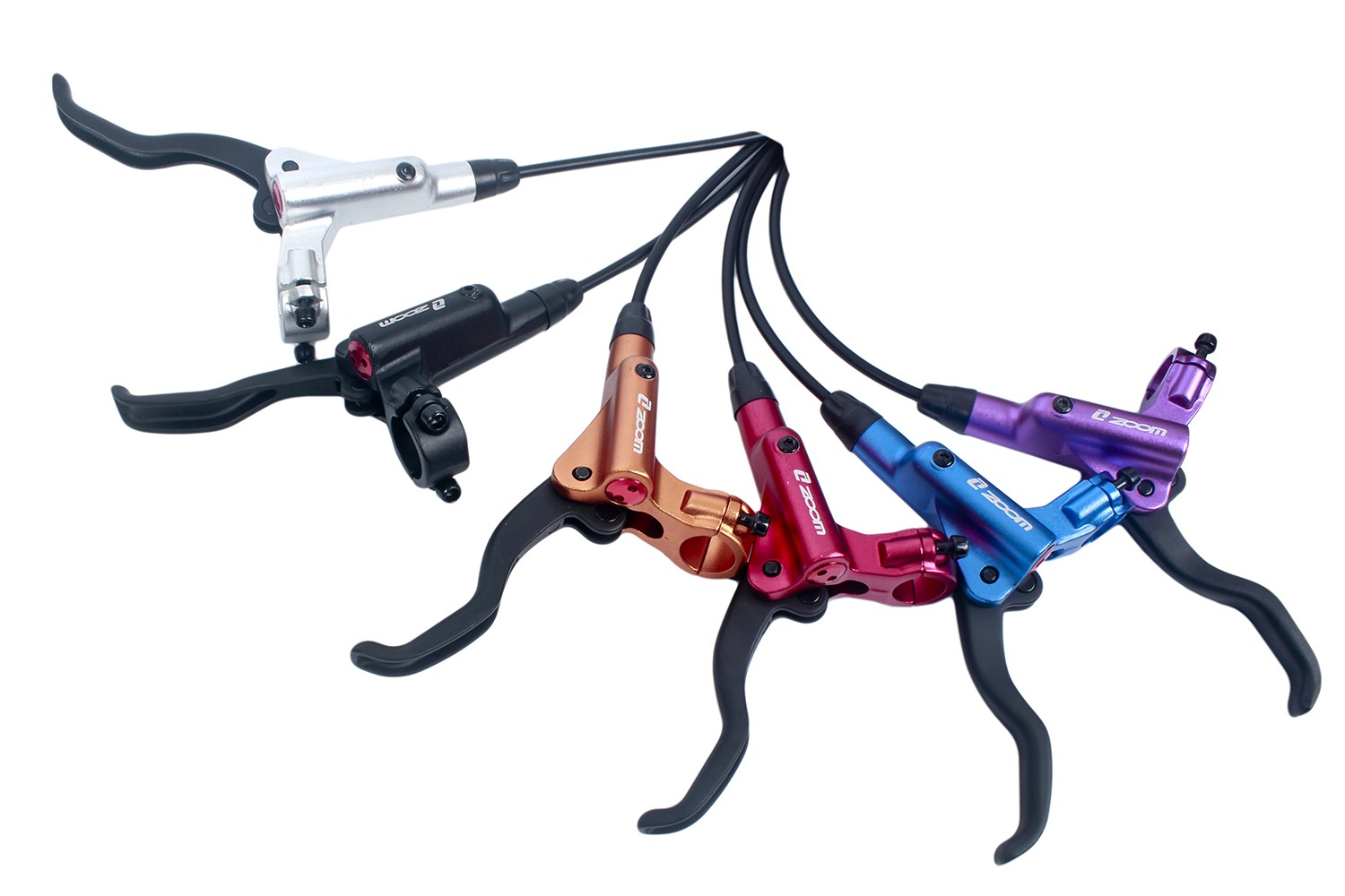 ZOOM HB875 MTB Hydraulic Disc Brake Set Left Front Right Rear 6 Colors Available