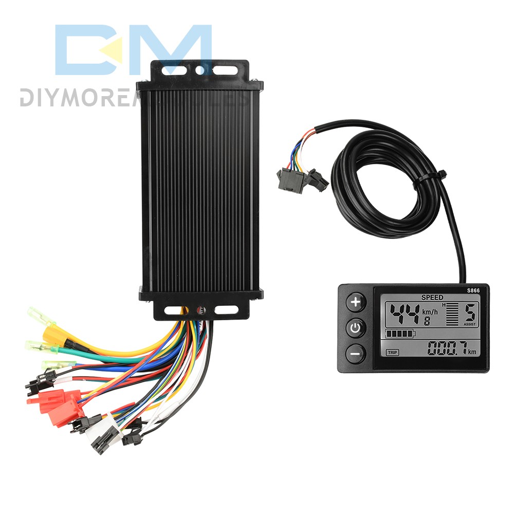 36V48V64V 30A Sine Wave Brushless Motor Controller 750-1500W Driver S866 LCD