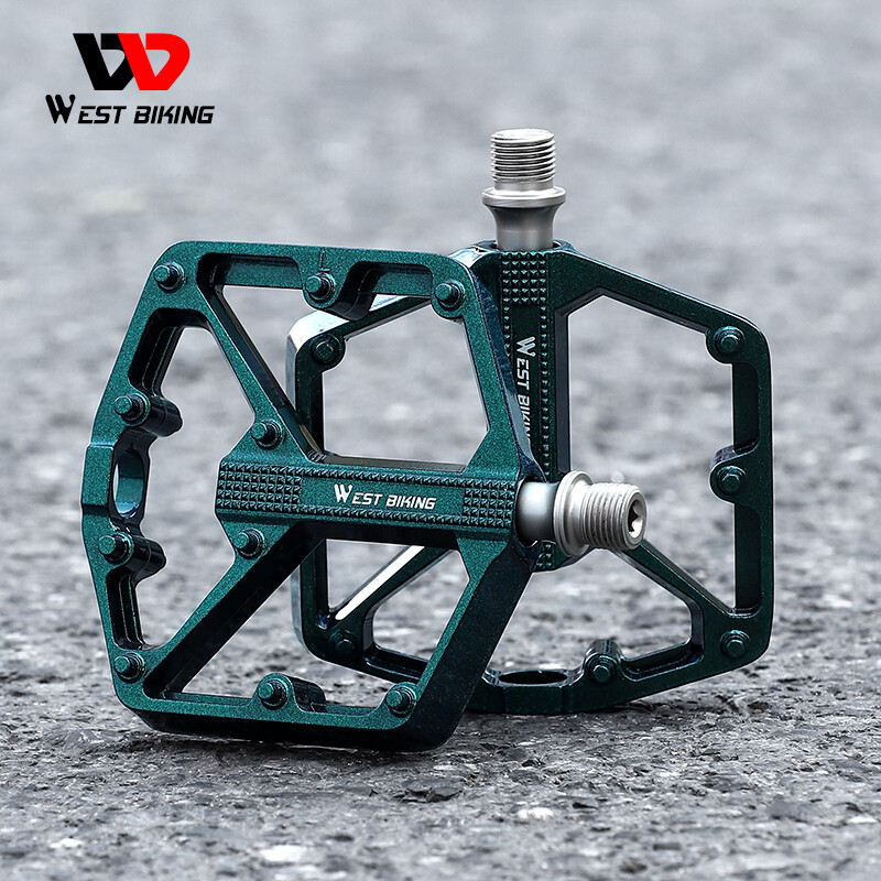 Bicycle Pedals Aluminum 3 Bearings Gradient Bike Pedals Platform Pedals 9/16 in