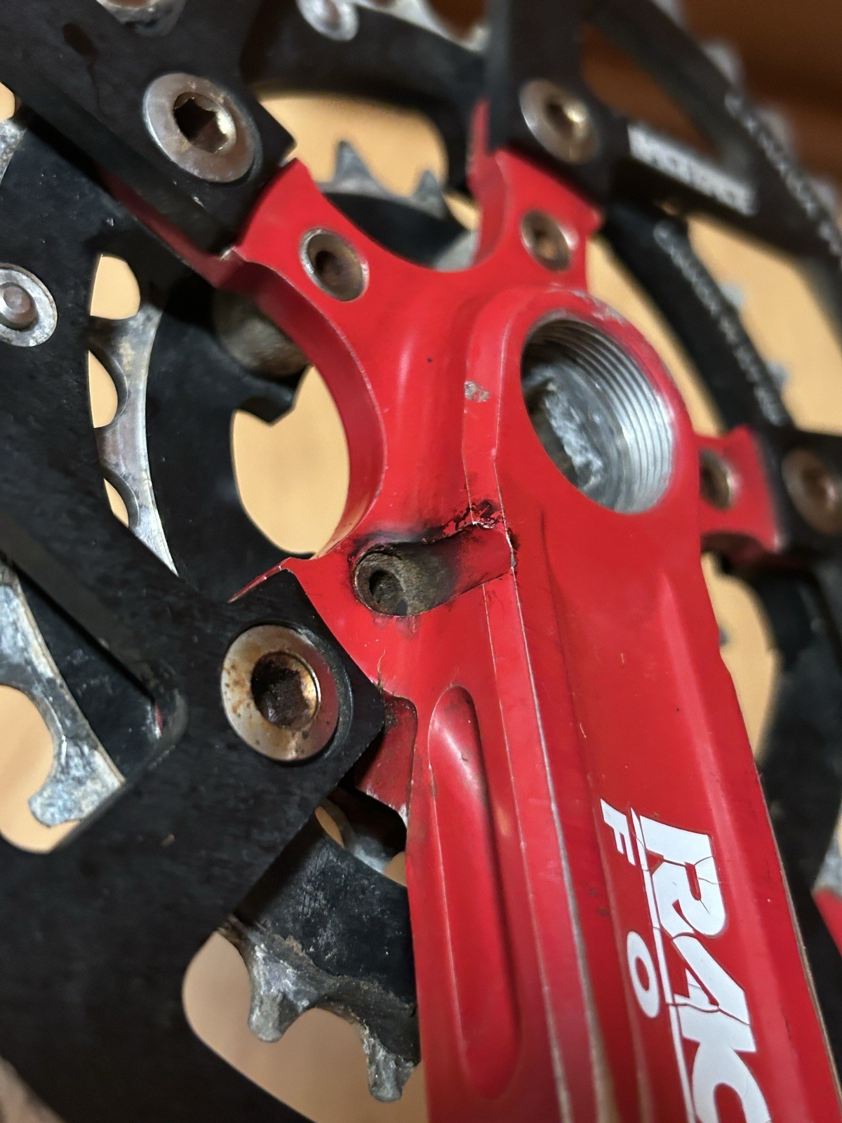 Vintage Race Face Turbine Forged Crankset RED 175mm 22 32 44T 8 Speed 90s MTB