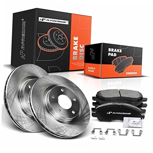 11.57 in (294mm) Disc Brake Rotors + Ceramic Pads Kit Compatible Front Vented