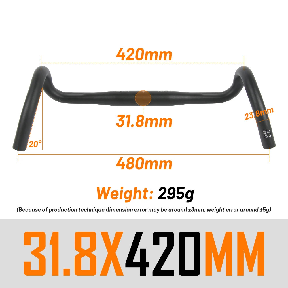 UNO FL12 Gravel Bike Handlebar 31.8mm Flared Drop Bar 400-460mm Aluminum Alloy