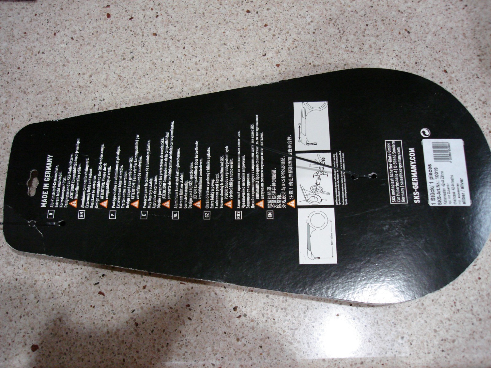NEW SKS Chainboard 175mm/44 Max Black/Silver (10019)