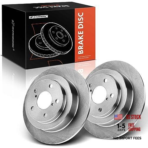 10.47 inch (266mm) Rear Solid Disc Brake Rotors Compatible with Select Subaru