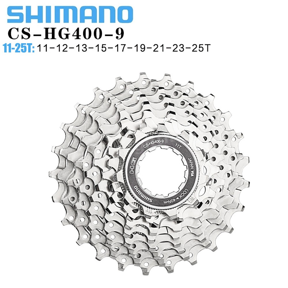 Shimano Cassette CS-HG400 9 Speed Bicycle Cassette 11-25T/28T//32T/34T for MTB